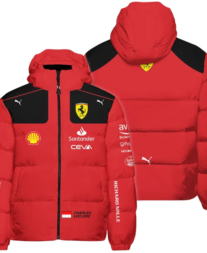 2023 Charles Leclerc Racing Suit Ferrari F1 Down & Puffer Jackets BLVACL190825A10HCJ