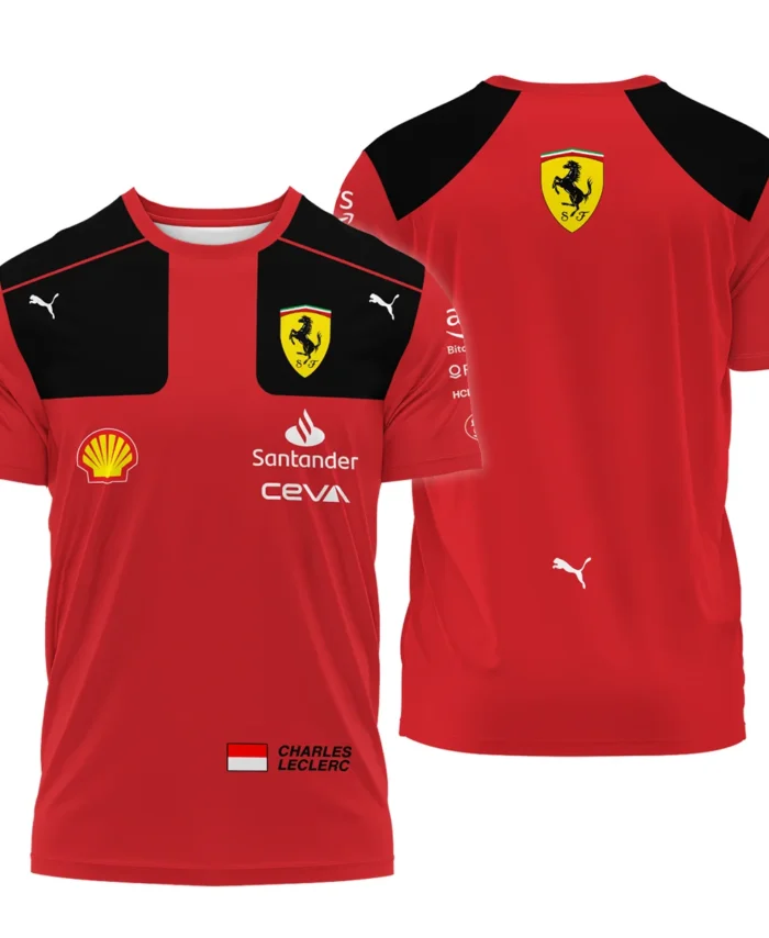 2023 Charles Leclerc Racing Suit Ferrari F1 T-Shirt BLVACL190825A10TS