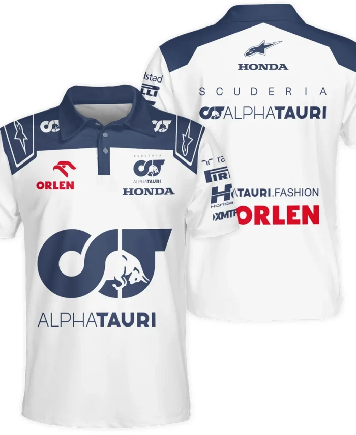 2023 Daniel Ricciardo Scuderia AlphaTauri Race Suit Polo Shirt BLVA180725A05PL