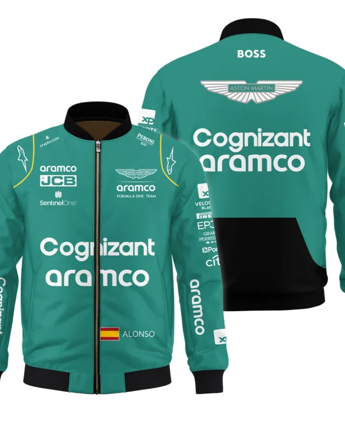 2023 Fernando Alonso Racing Suit Aston Martin F1 Bomber BLVAFA030925A10BB