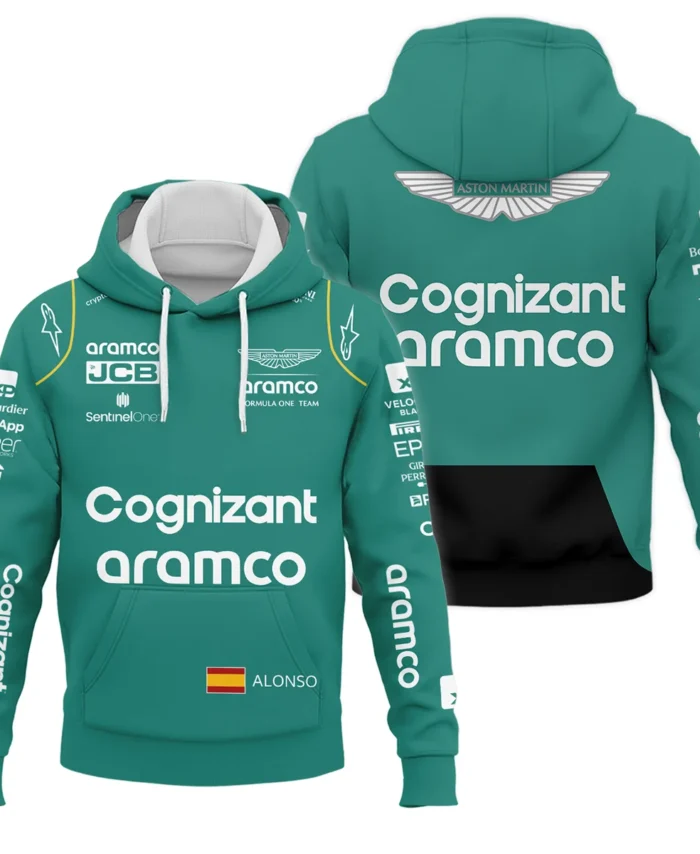 2023 Fernando Alonso Racing Suit Aston Martin F1 Hoodie BLVAFA030925A10HD