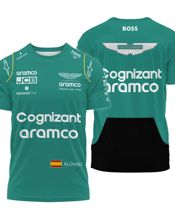 2023 Fernando Alonso Racing Suit Aston Martin F1 T-Shirt BLVAFA030925A10TS