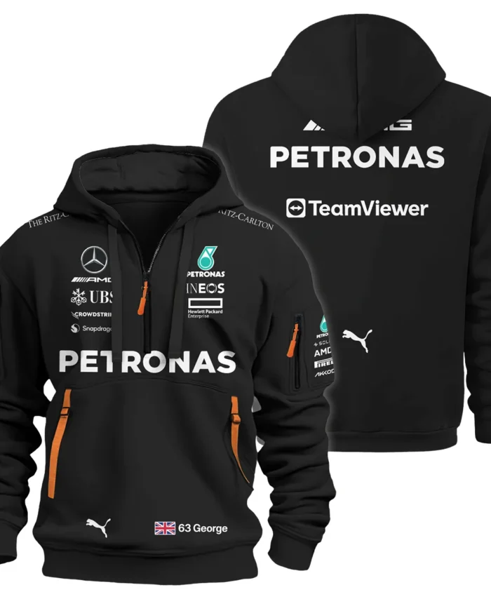 2023 George Russell Racing Suit Mercedes F1 Hoodie Half Zip BLVAGR080925A2HDF