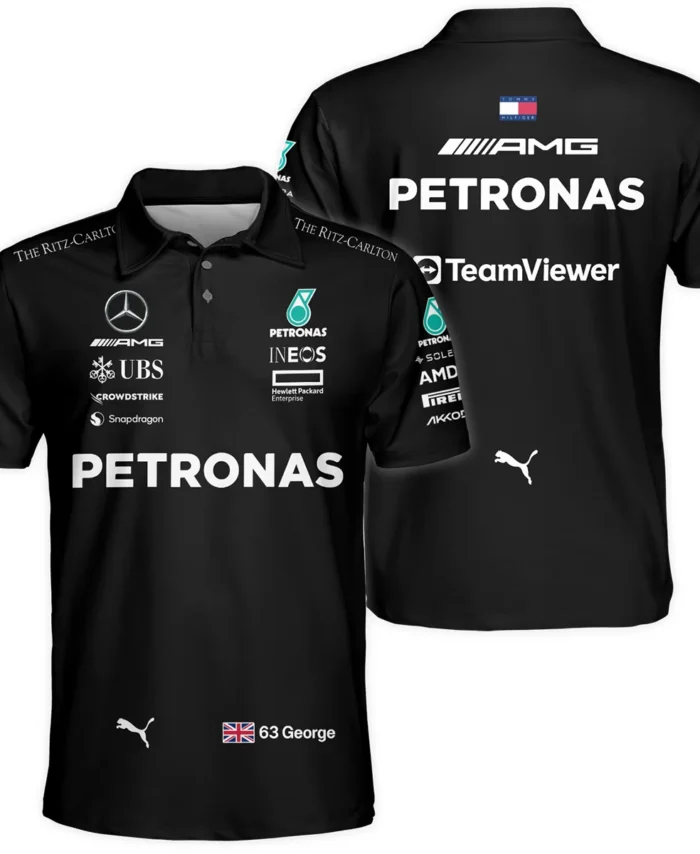 2023 George Russell Racing Suit Mercedes F1 Polo Shirt BLVAGR080925A2PL