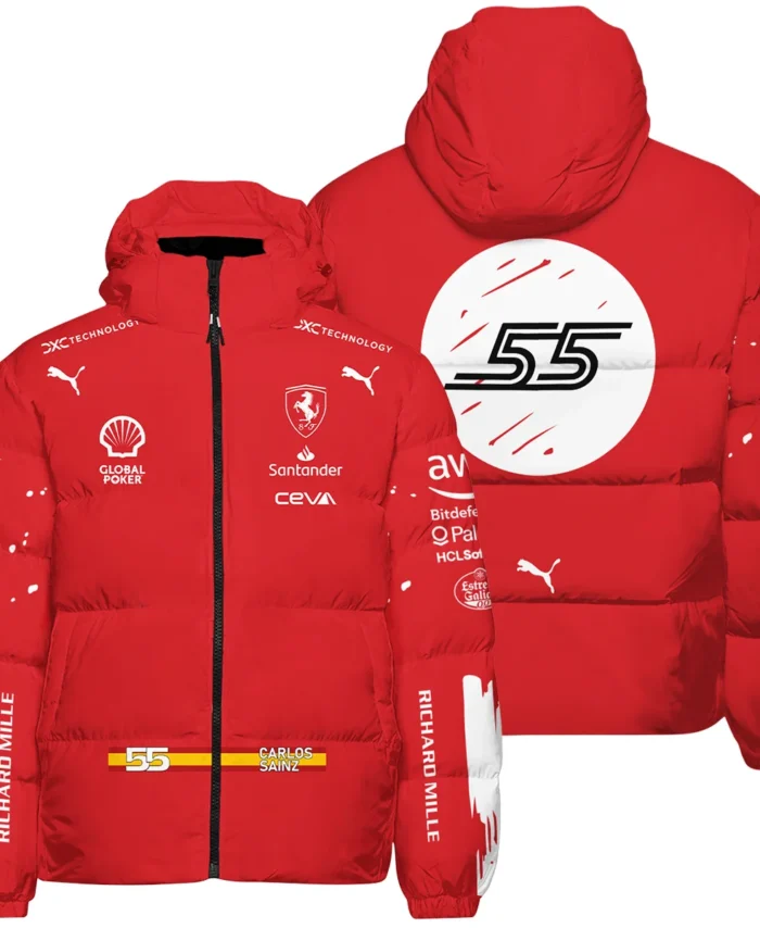 2023 Las Vegas GP Carlos Sainz Racing Suit Ferrari F1 Down & Puffer Jackets BLVACS190825A4HCJ