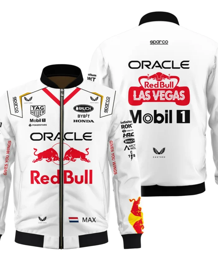 2023 Las Vegas GP Max Verstappen Racing Suit Red Bull Racing F1 Bomber BLVAMV281125A3BB