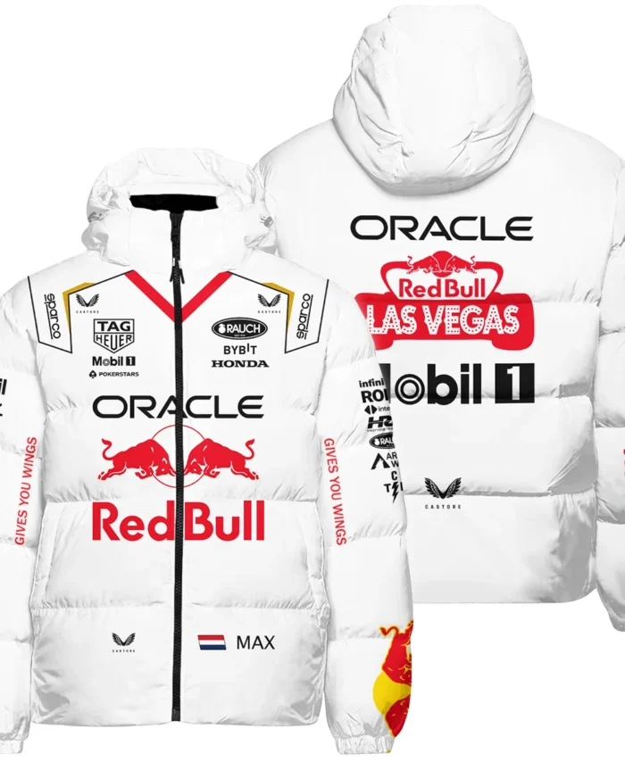 2023 Las Vegas GP Max Verstappen Racing Suit Red Bull Racing F1 Down & Puffer Jackets BLVAMV281125A3HCJ