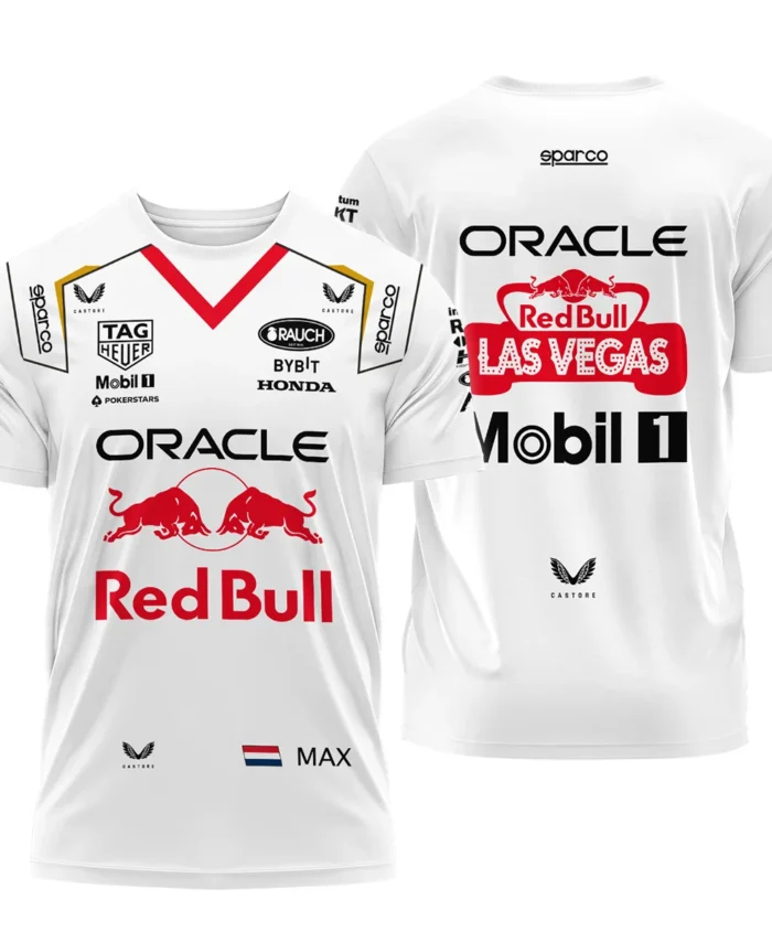 2023 Las Vegas GP Max Verstappen Racing Suit Red Bull Racing F1 T-Shirt BLVAMV281125A3TS