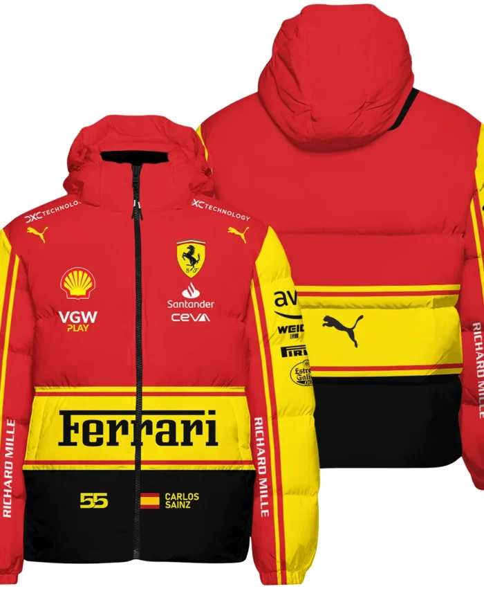 2023 Monza GP Carlos Sainz Racing Suit Ferrari F1 Down & Puffer Jackets BLVACS190825A9HCJ