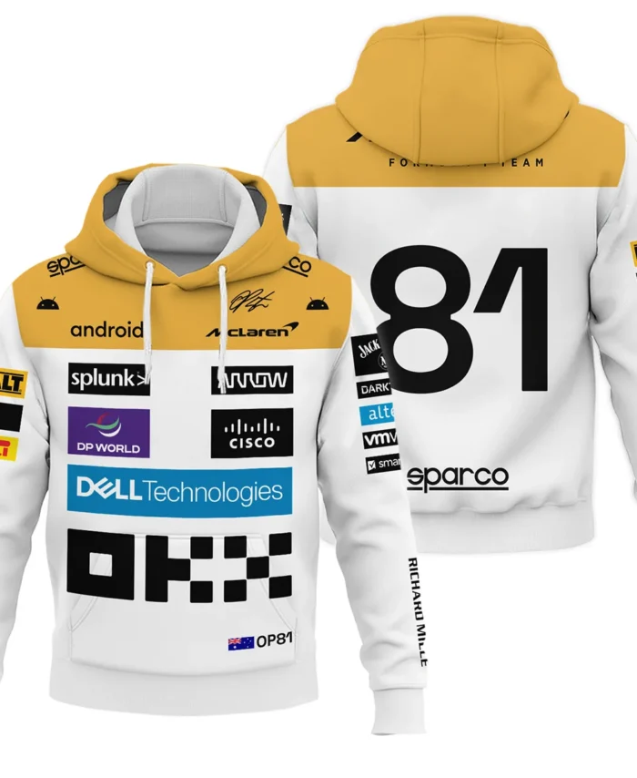 2023 Oscar Piastri Racing Suit McLaren F1 Hoodie BLVAOP150825A2HD