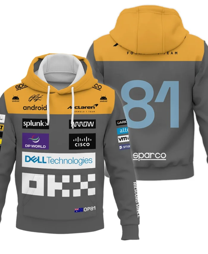 2023 Oscar Piastri Racing Suit McLaren F1 Hoodie BLVAOP150825A3HD