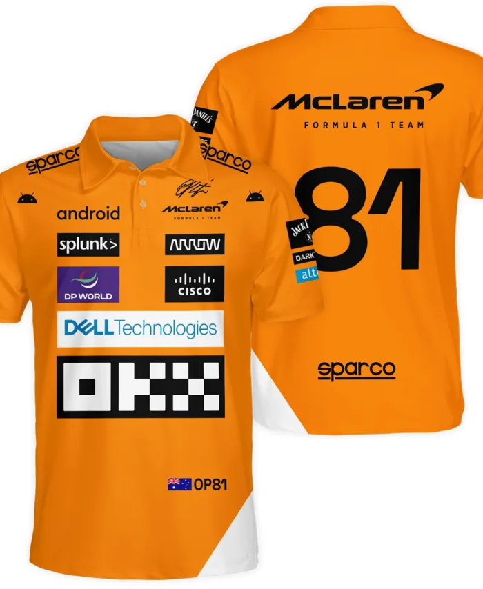 2023 Oscar Piastri Racing Suit McLaren F1 Polo Shirt BLVAOP150825A1PL