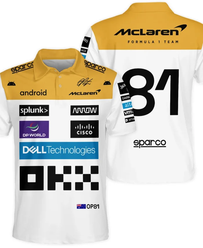 2023 Oscar Piastri Racing Suit McLaren F1 Polo Shirt BLVAOP150825A2PL