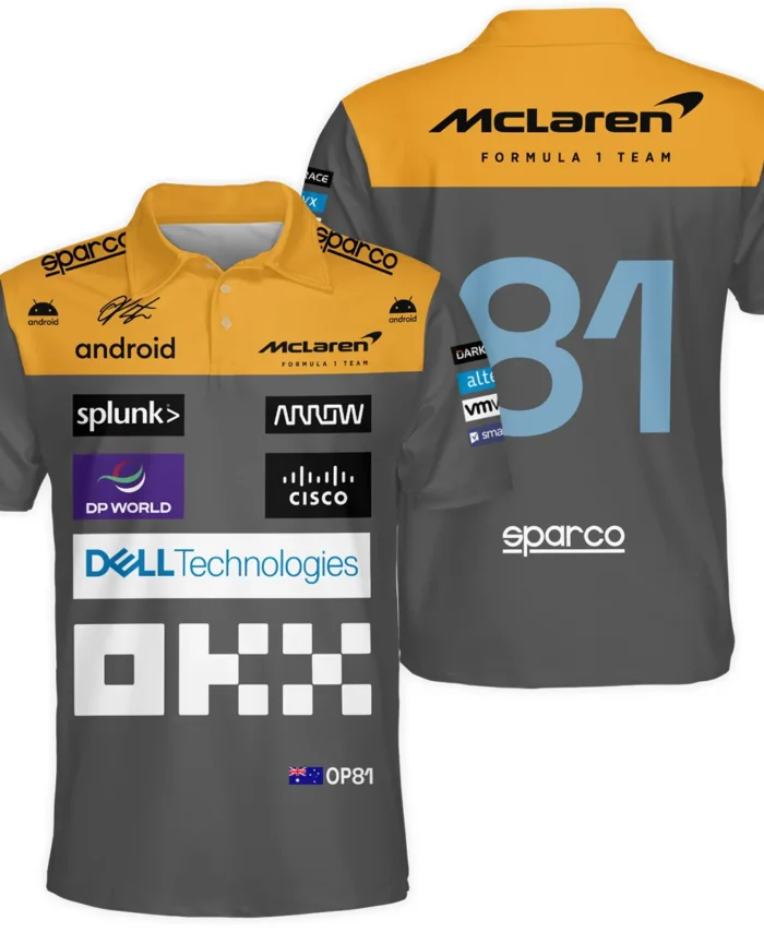 2023 Oscar Piastri Racing Suit McLaren F1 Polo Shirt BLVAOP150825A3PL