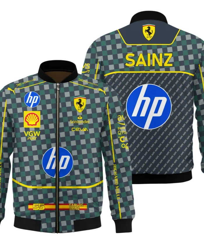 2024 Italian GP Carlos Sainz Racing Suit Ferrari F1 Bomber BLVACS190825A5BB