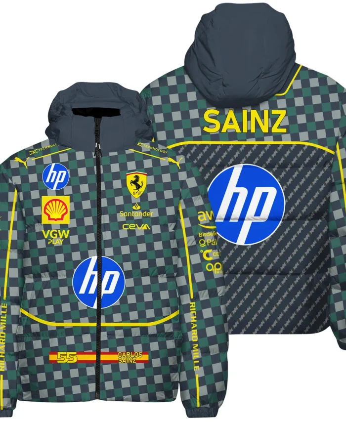 2024 Italian GP Carlos Sainz Racing Suit Ferrari F1 Down & Puffer Jackets BLVACS190825A5HCJ