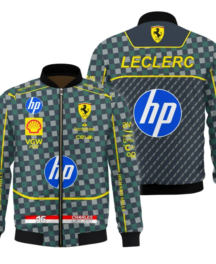 2024 Italian GP Charles Leclerc Racing Suit Ferrari F1 Bomber BLVACL190825A14BB