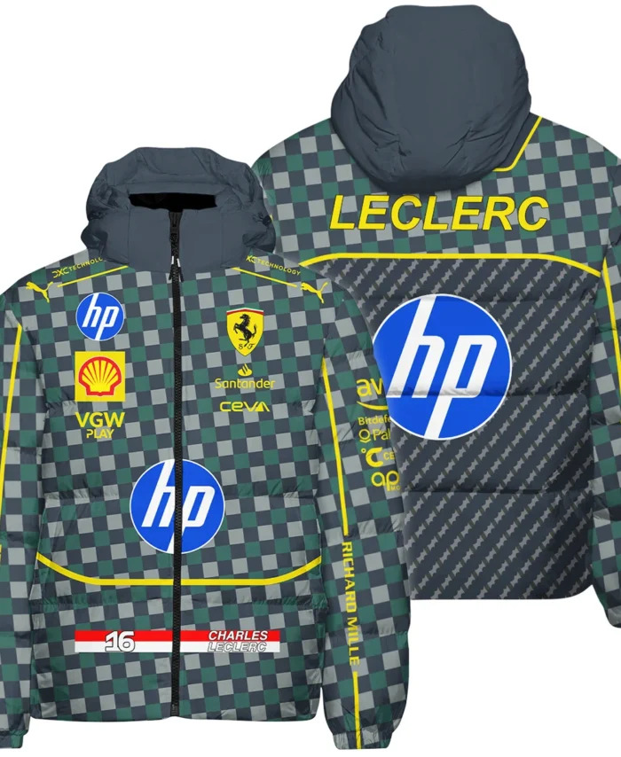 2024 Italian GP Charles Leclerc Racing Suit Ferrari F1 Down & Puffer Jackets BLVACL190825A14HCJ