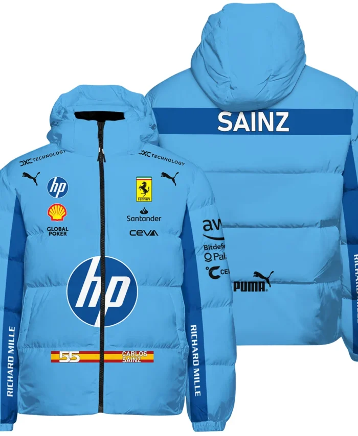 2024 Miami GP Carlos Sainz Racing Suit Ferrari F1 Down & Puffer Jackets BLVACS190825A6HCJ