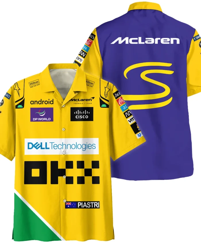 2024 Monaco GP Oscar Piastri Racing Suit McLaren F1 Hawaiian Shirt BLVAOP150825A6HW