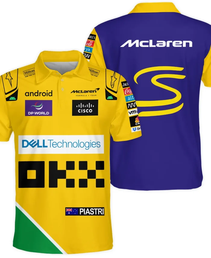 2024 Monaco GP Oscar Piastri Racing Suit McLaren F1 Polo Shirt BLVAOP150825A6PL