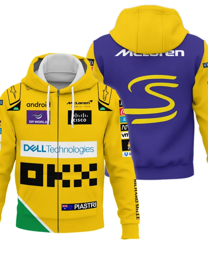 2024 Monaco GP Oscar Piastri Racing Suit McLaren F1 Zipper Hoodie BLVAOP150825A6ZHD