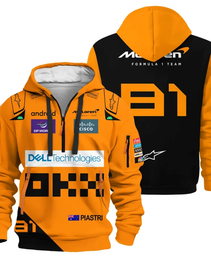 2024 Oscar Piastri Racing Suit McLaren F1 Hoodie Half Zipper BLVAOP150825A5HDF