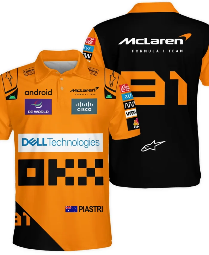 2024 Oscar Piastri Racing Suit McLaren F1 Polo Shirt BLVAOP150825A5PL