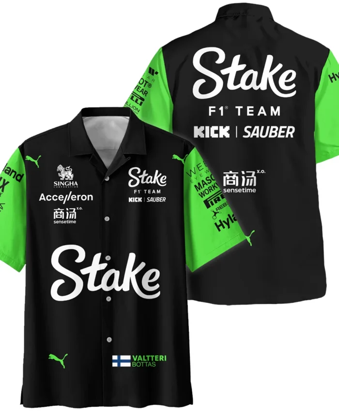 2024 Valtteri Bottas Racing Suit Kick Sauber F1 Hawaiian Shirt BLVAVB130925A4HW