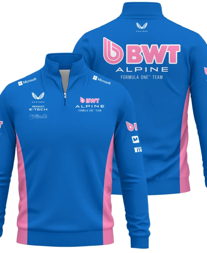 2025 Alpine F1 Race Suit Quarter-Zip Sweatshirt BLVA150725A03ALPQZS