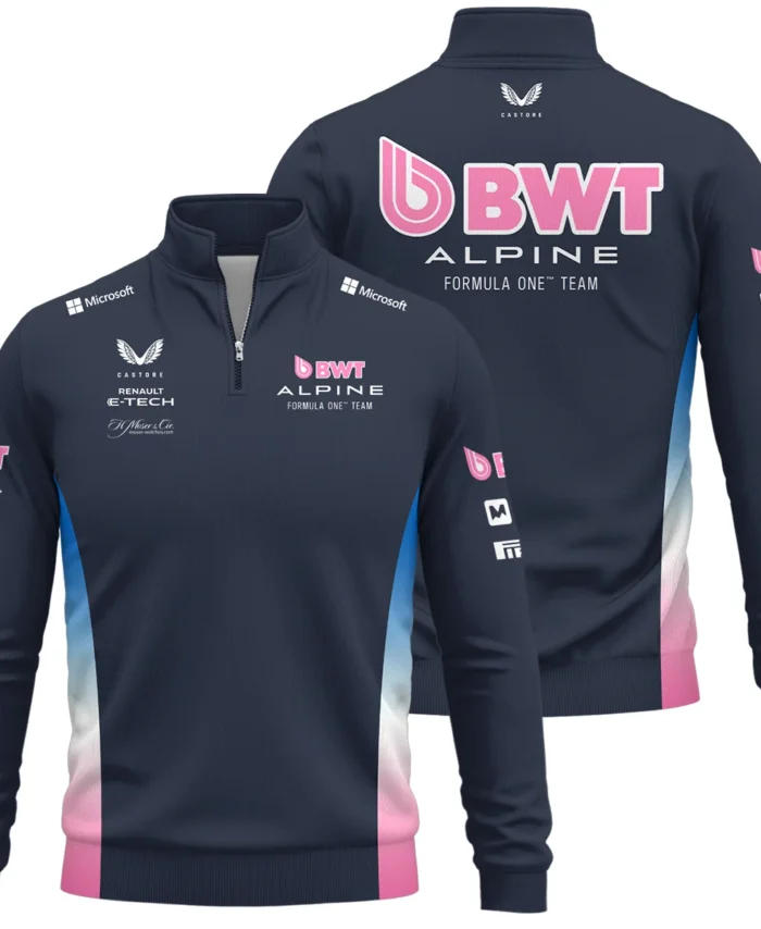 2025 Alpine F1 Team Suit Quarter-Zip Sweatshirt BLVA150725A01ALPQZS