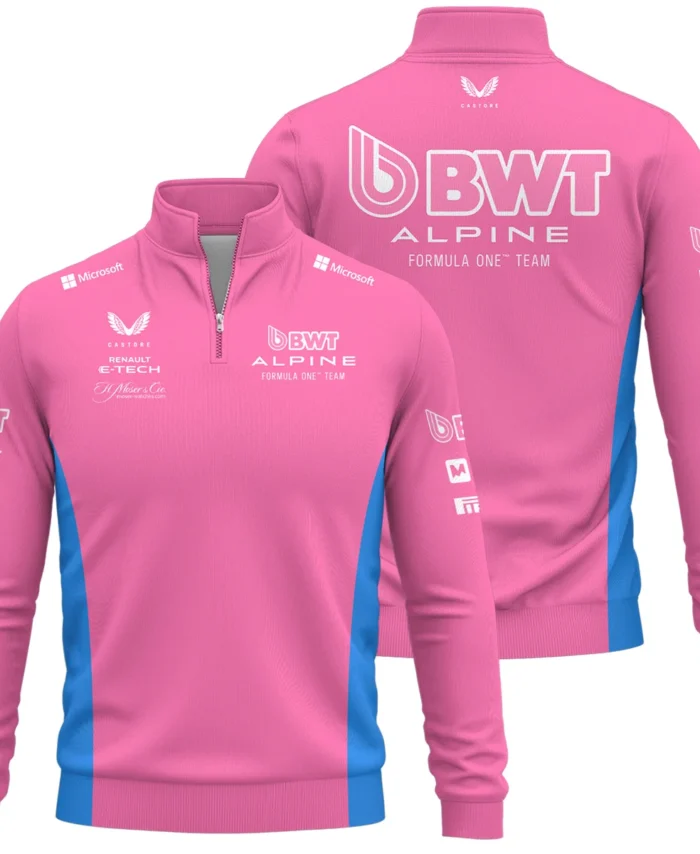 2025 Alpine F1 Team Suit Quarter-Zip Sweatshirt BLVA150725A02ALPQZS