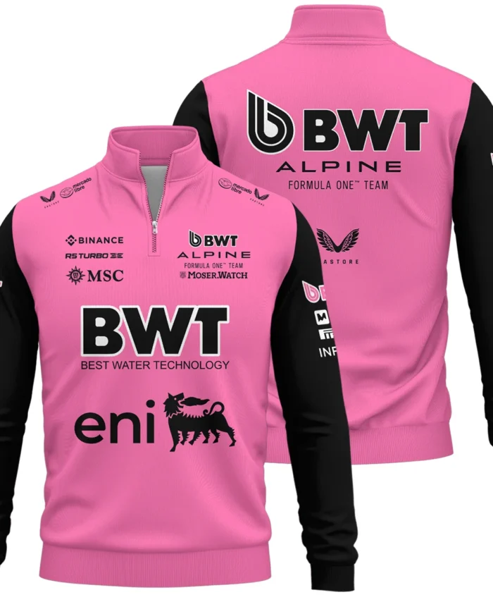 2025 Alpine F1 Team Suit Quarter-Zip Sweatshirt BLVA150725A04ALPQZS