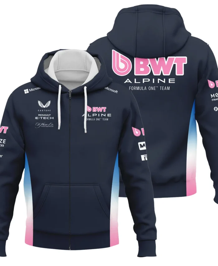 2025 Alpine F1 Team Suit Zipper Hoodie BLVA150725A01ALPZHD