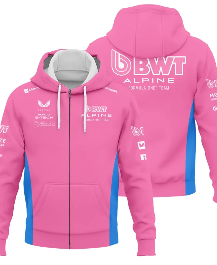 2025 Alpine F1 Team Suit Zipper Hoodie BLVA150725A02ALPZHD