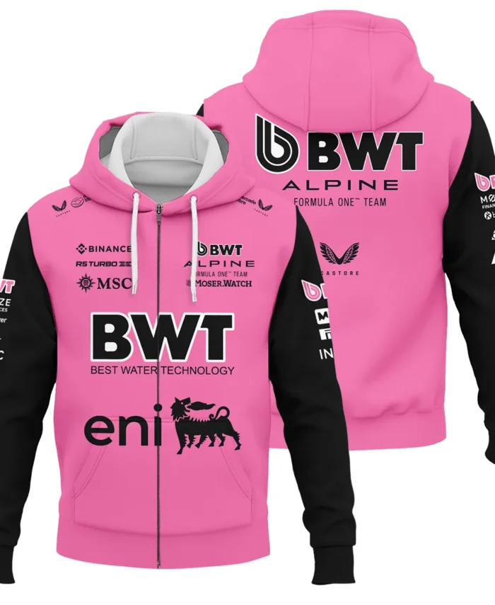 2025 Alpine F1 Team Suit Zipper Hoodie BLVA150725A04ALPZHD
