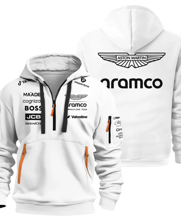 2025 Aston Martin F1 Race Suit Hoodie Half Zipper BLVA120725A03AMHDF