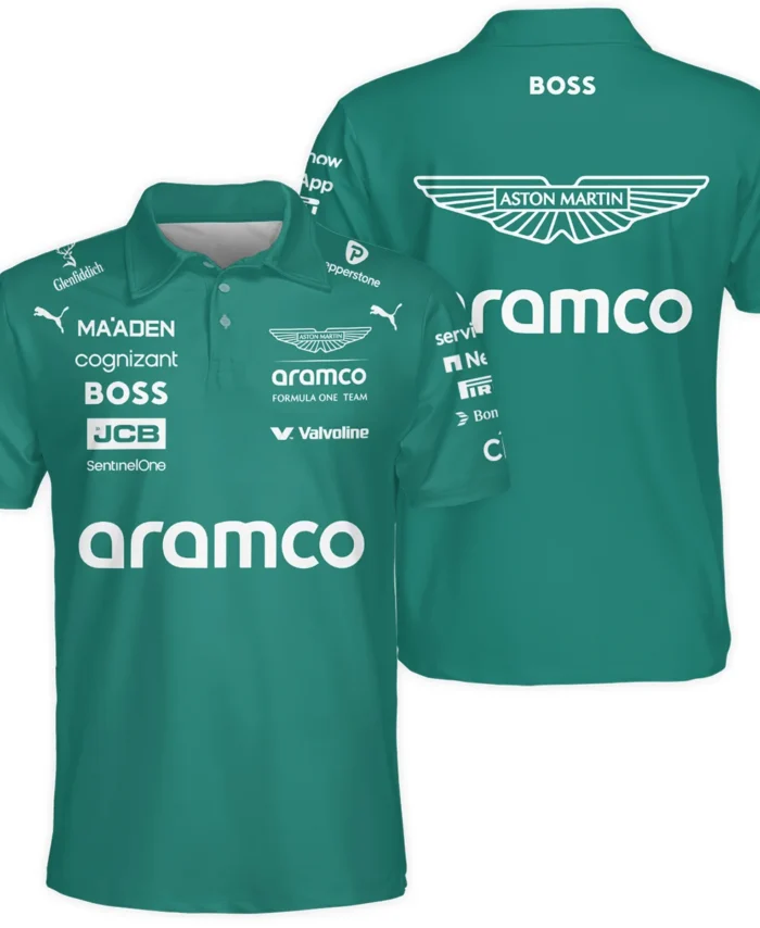 2025 Aston Martin F1 Race Suit Polo Shirt BLVA120725A04AMPL