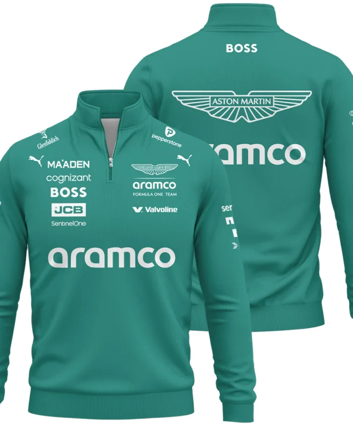 2025 Aston Martin F1 Race Suit Quarter-Zip Sweatshirt BLVA120725A04AMQZS