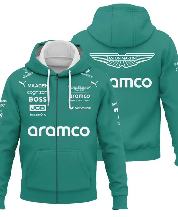 2025 Aston Martin F1 Race Suit Zipper Hoodie BLVA120725A04AMZHD