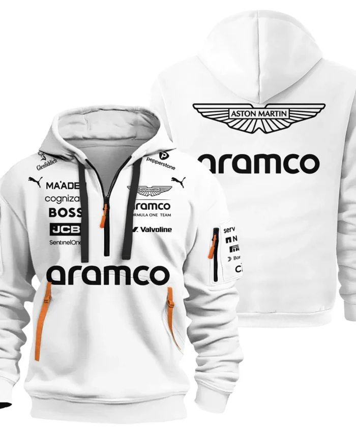 2025 Aston Martin F1 Team Suit Hoodie Half Zipper BLVA120725A06AMHDF