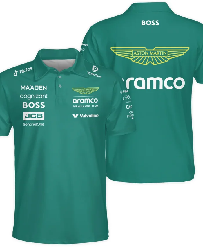 2025 Aston Martin F1 Team Suit Polo Shirt BLVA120725A01AMPL