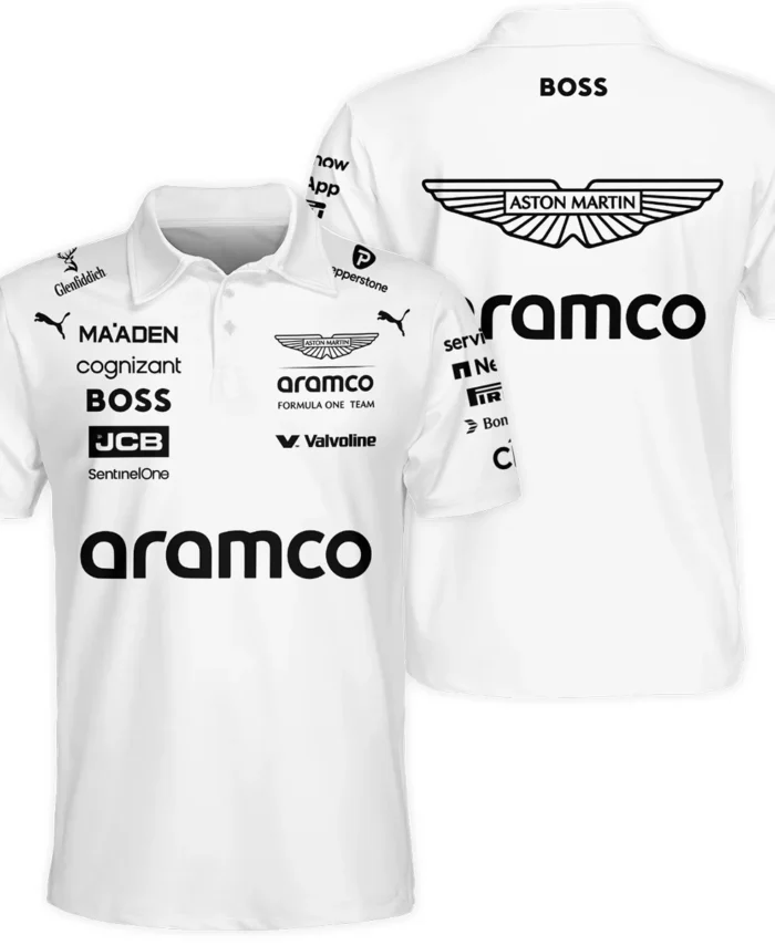 2025 Aston Martin F1 Team Suit Polo Shirt BLVA120725A06AMPL