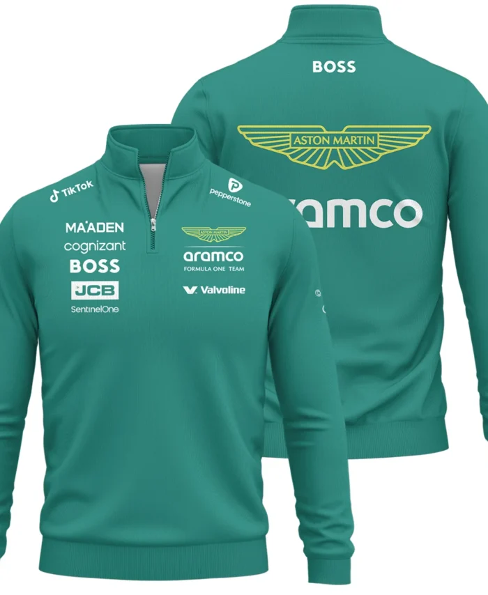2025 Aston Martin F1 Team Suit Quarter-Zip Sweatshirt BLVA120725A01AMQZS