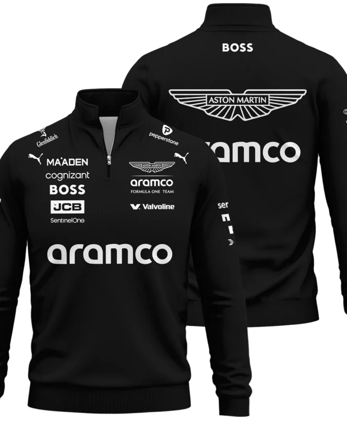 2025 Aston Martin F1 Team Suit Quarter-Zip Sweatshirt BLVA120725A05AMQZS