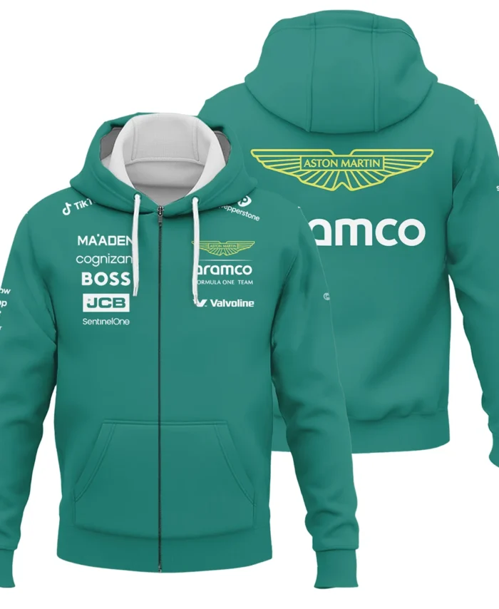 2025 Aston Martin F1 Team Suit Zipper Hoodie BLVA120725A01AMZHD