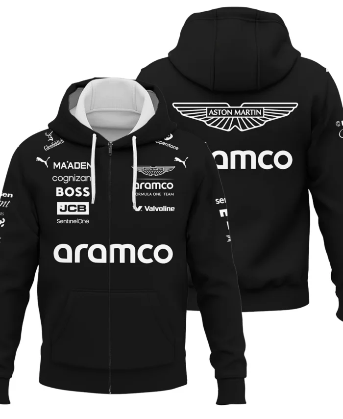 2025 Aston Martin F1 Team Suit Zipper Hoodie BLVA120725A05AMZHD