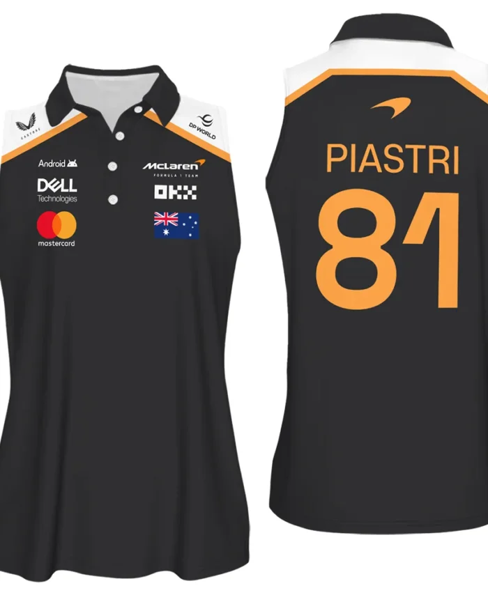 2025 Black Exclusive Sleeveless Polo For Fan Girl BLF120625A7VPO