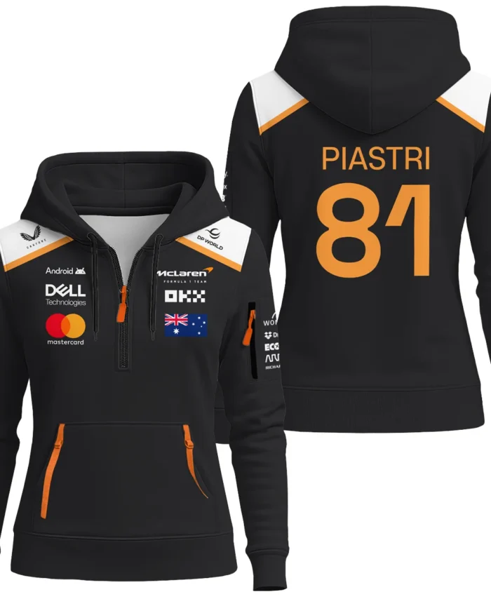 2025 Black Exclusive Unisex Hoodie Half Zipper BLF120625A7HDF