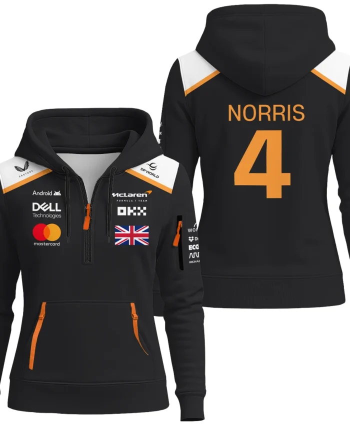 2025 Black Exclusive Unisex Hoodie Half Zipper BLF120625A8HDF